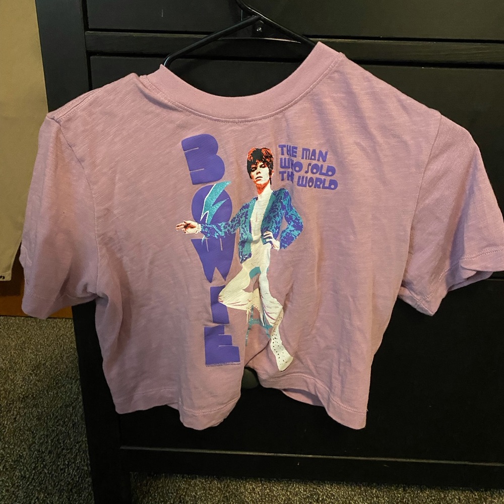 Vintage Style David Bowie cropped T